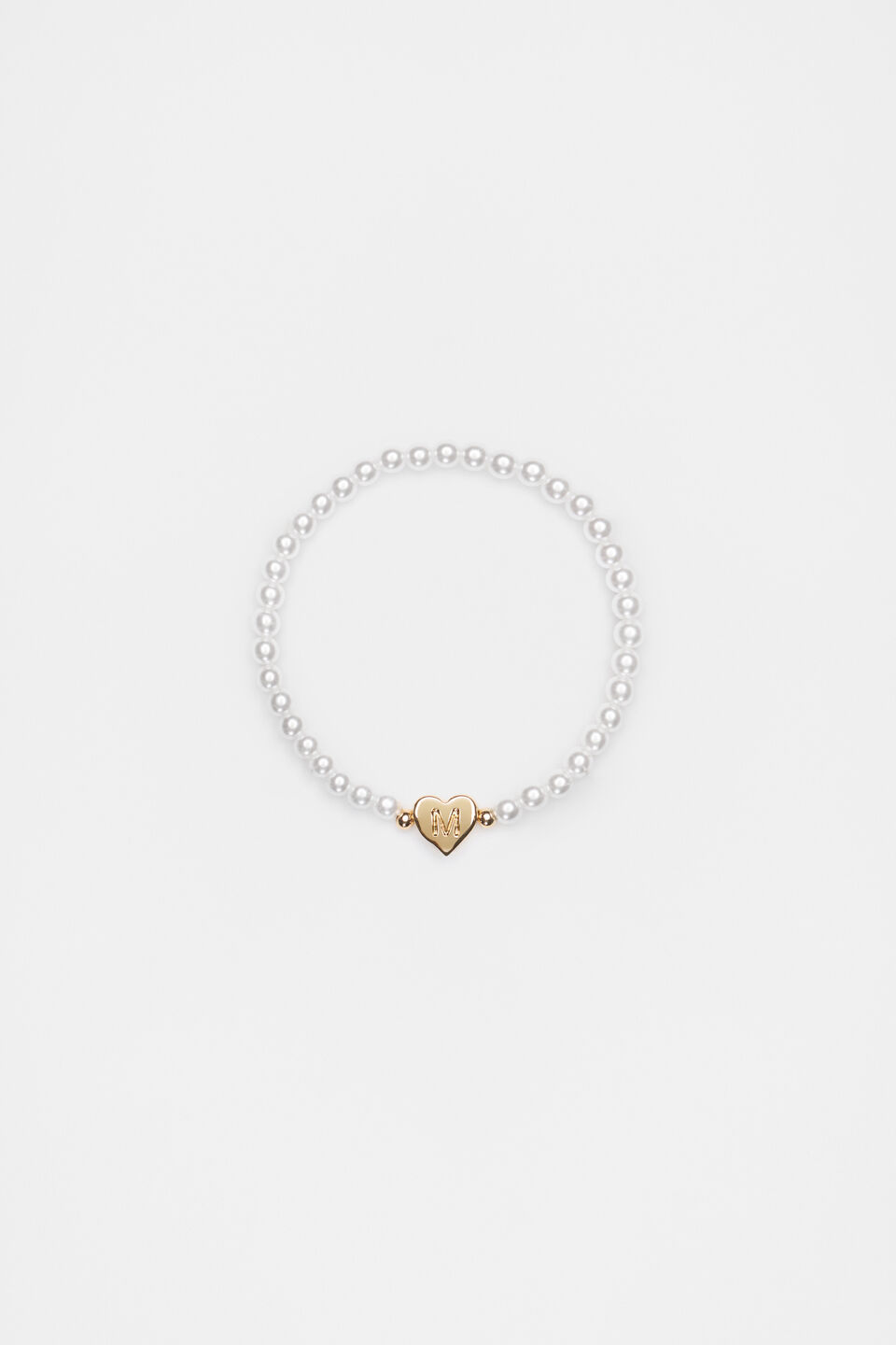 Initial Pearl Bracelet  M