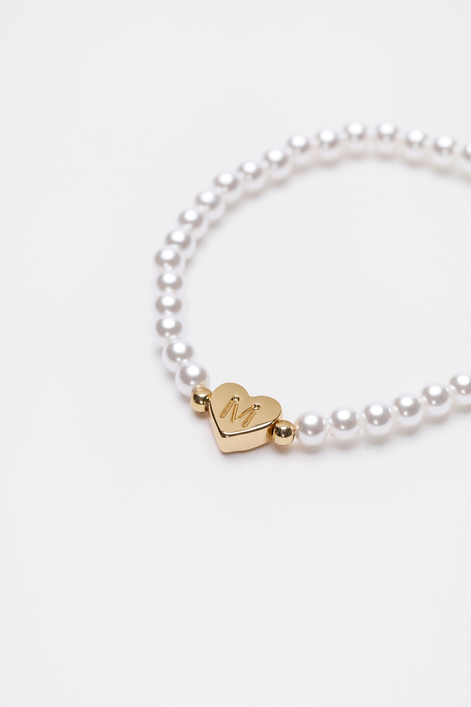 Initial Pearl Bracelet  M