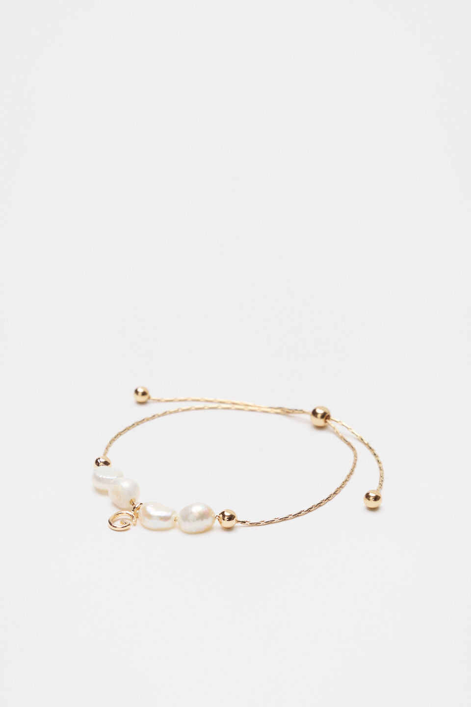 Fine Pearl Initial Bracelet  G