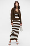 Boucle Stripe Knit Bustier  Dark Praline Stripe  hi-res