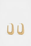 Large Rectangular Hoop  Gold  hi-res