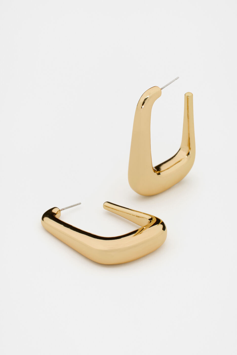 Large Rectangular Hoop  Gold