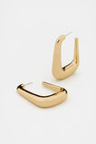 Large Rectangular Hoop  Gold  hi-res
