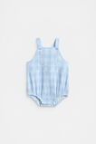 Gingham Romper  Baby Blue  hi-res