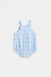 Gingham Romper  Baby Blue  hi-res