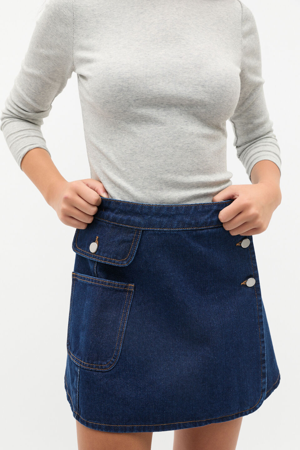 Core Rib Tee  Light Grey Marle
