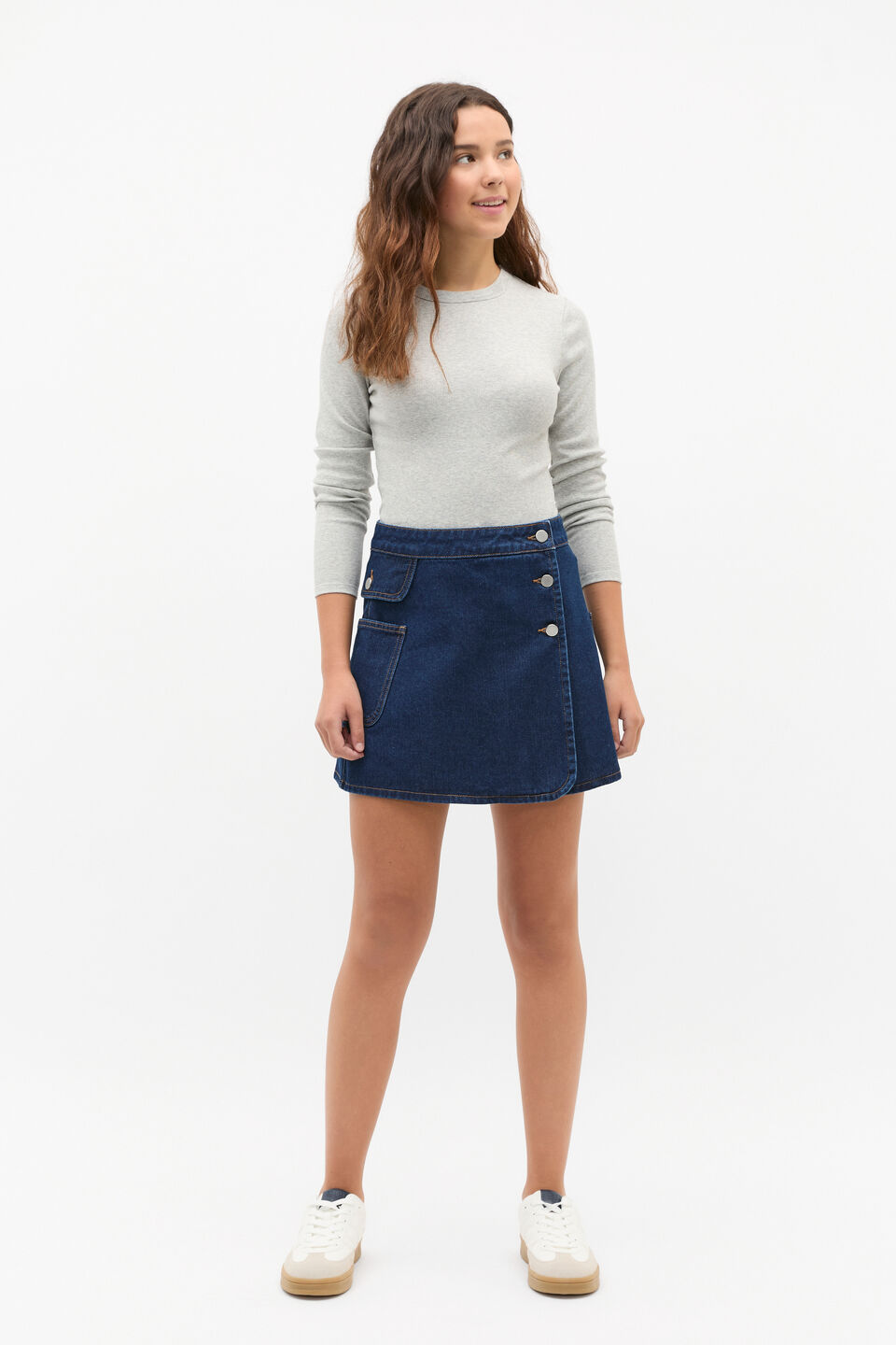 Core Rib Tee  Light Grey Marle