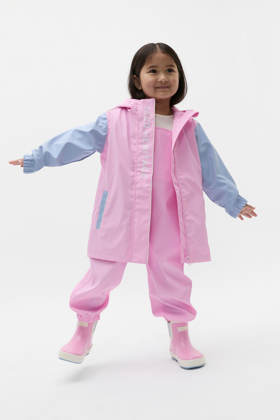 Colourblock Rain Coat  Fairy Floss