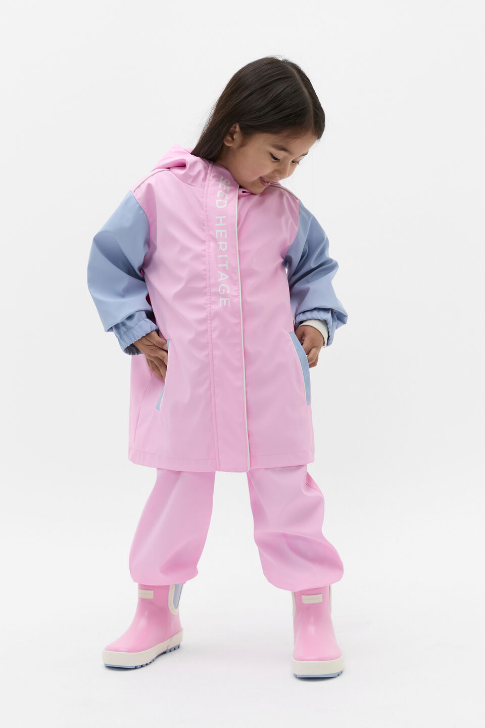 Colourblock Rain Coat  Fairy Floss