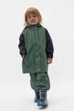Colourblock Rain Coat  Khaki  hi-res