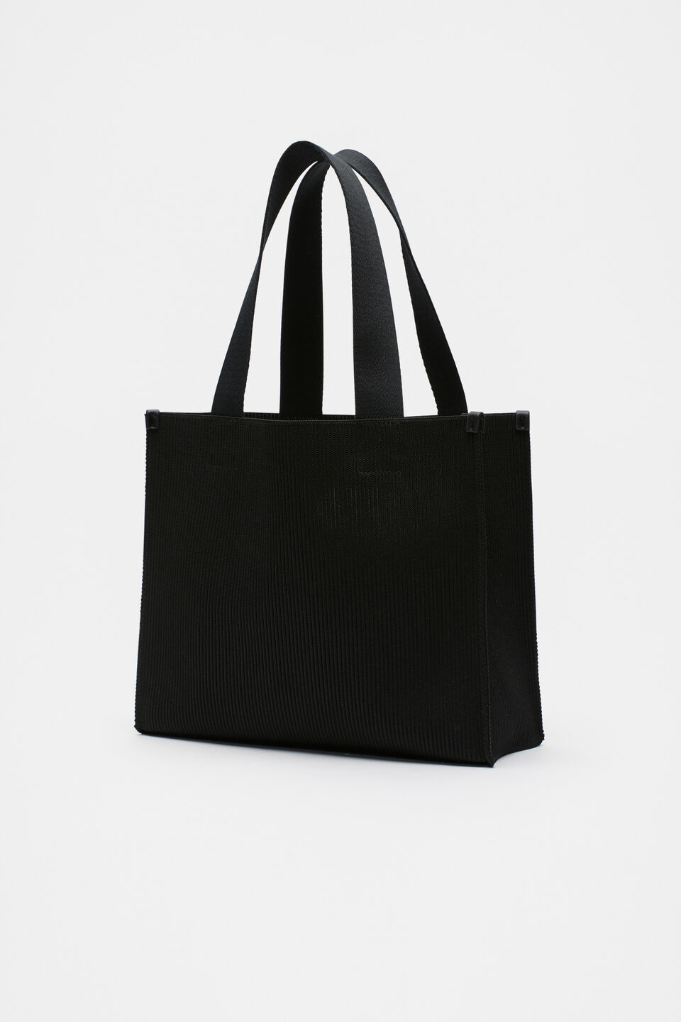 Small Knit Tote  Black