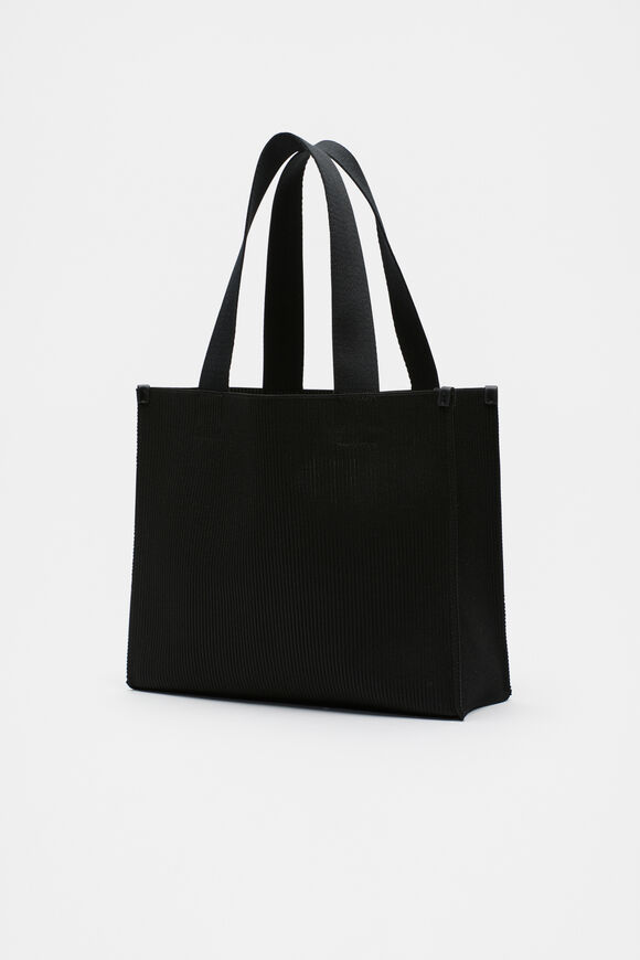 Small Knit Tote  Black  hi-res