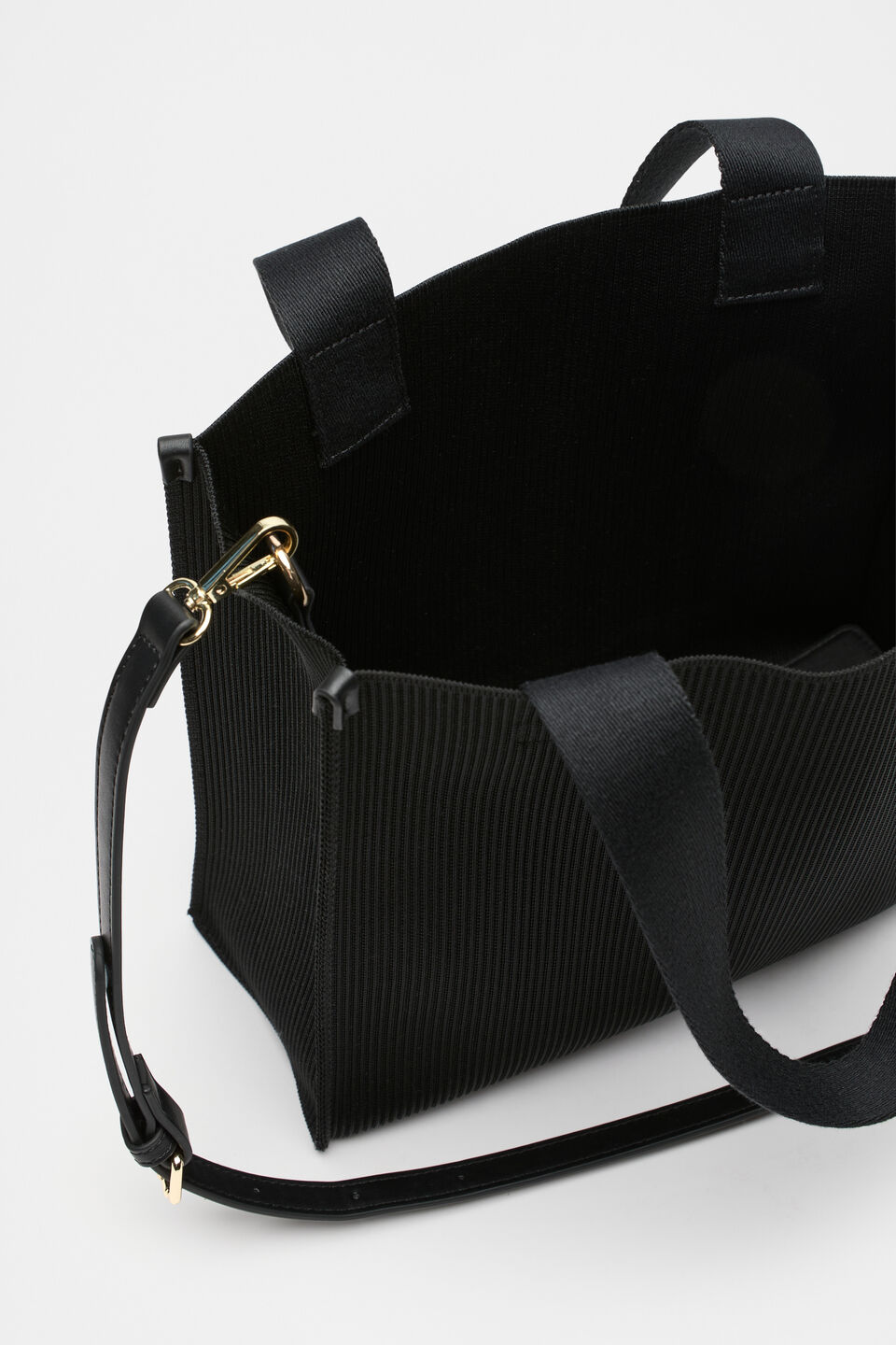 Small Knit Tote  Black