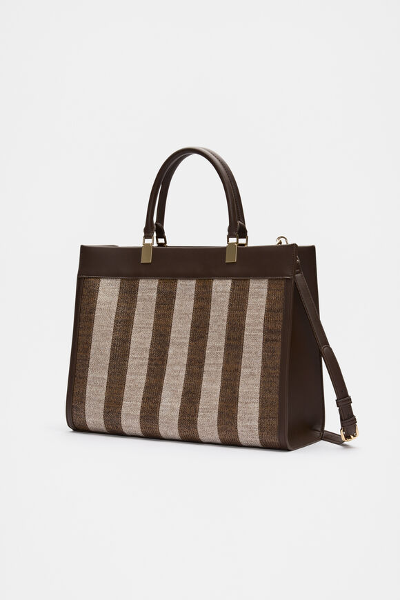 Large Woven Tote  Dark Espresso  hi-res