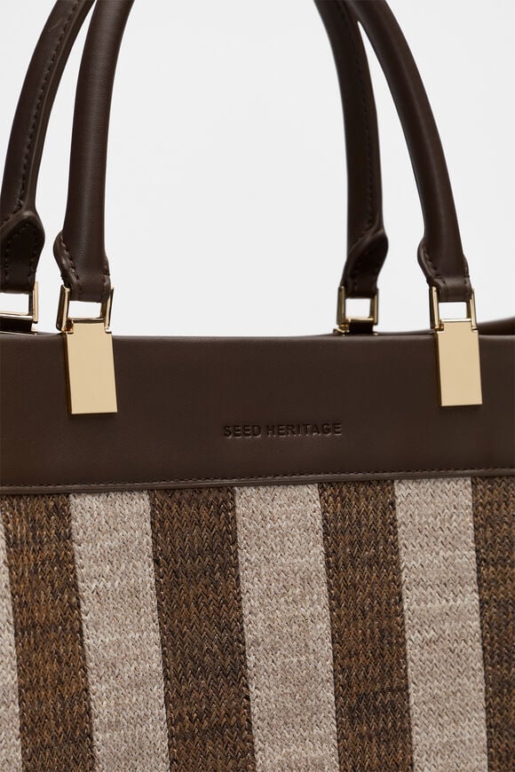 Large Woven Tote  Dark Espresso  hi-res