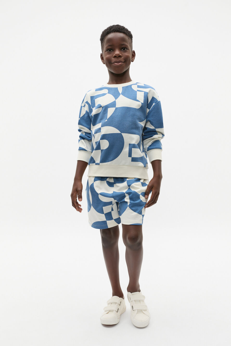 Graphic Short  Moody Blue