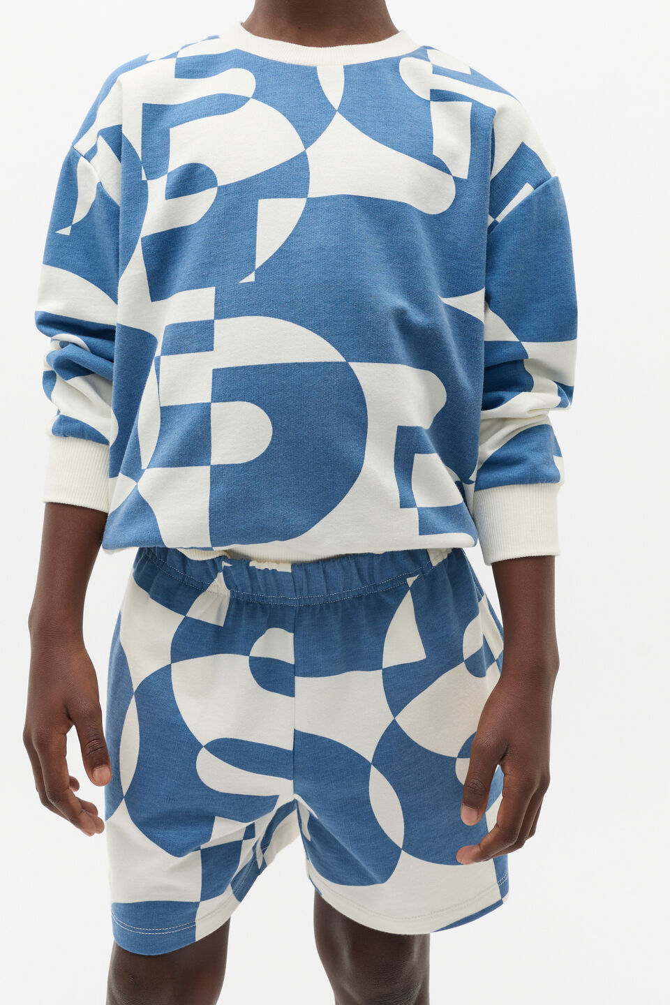 Graphic Short  Moody Blue