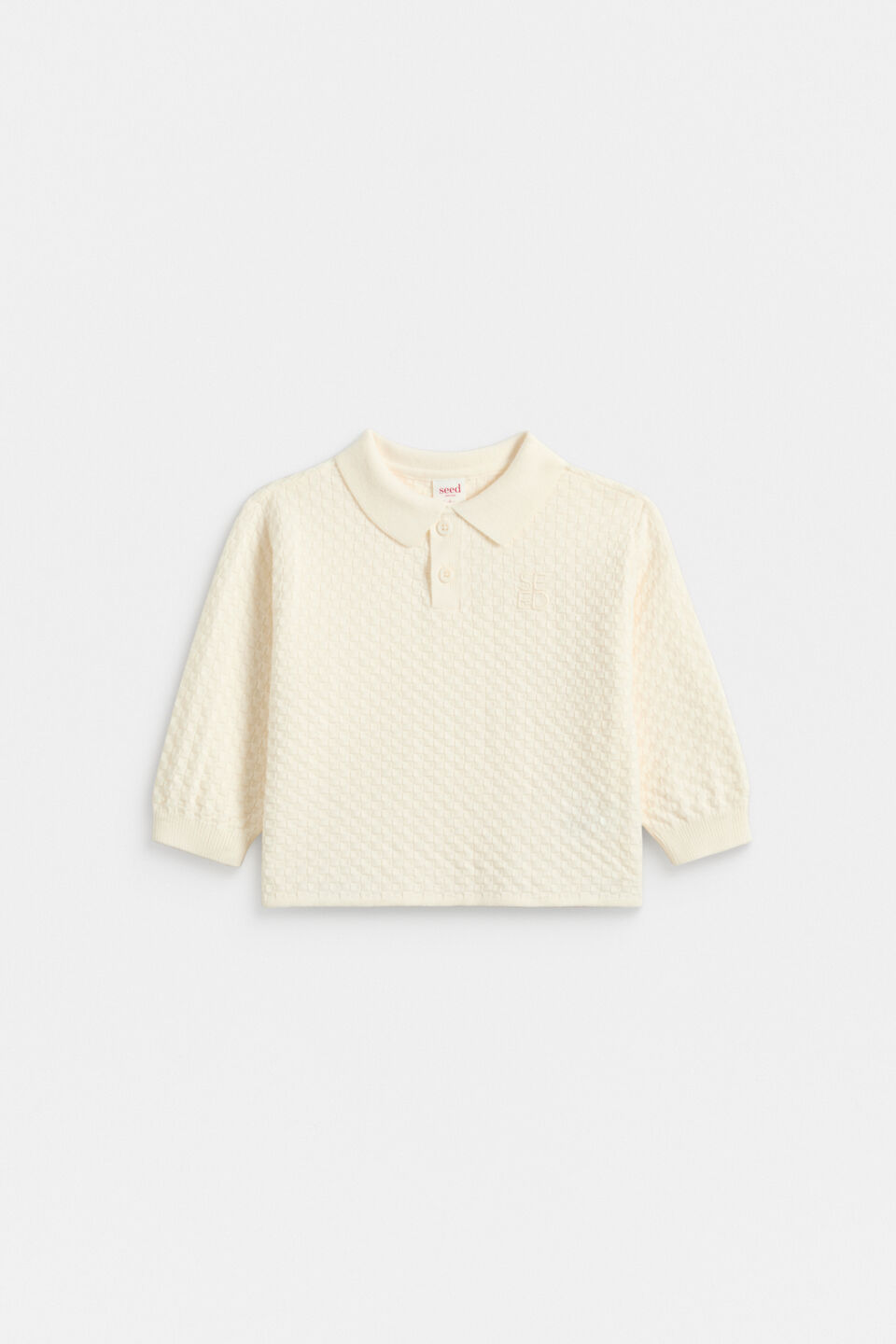 Knit Polo  Classic Cream
