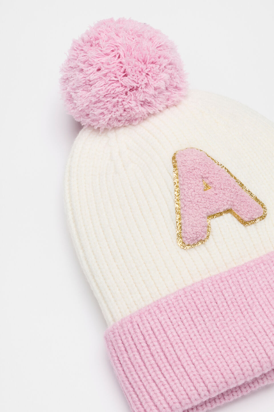 Colourblock Initial Beanie  A