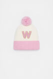 Colourblock Initial Beanie  W  hi-res