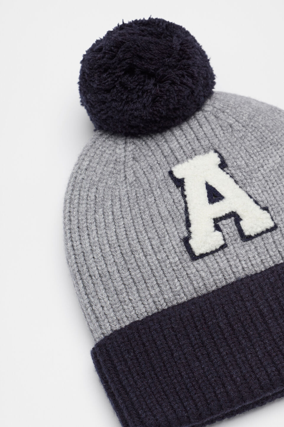 Colourblock Initial Beanie  A