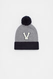 Colourblock Initial Beanie  V  hi-res