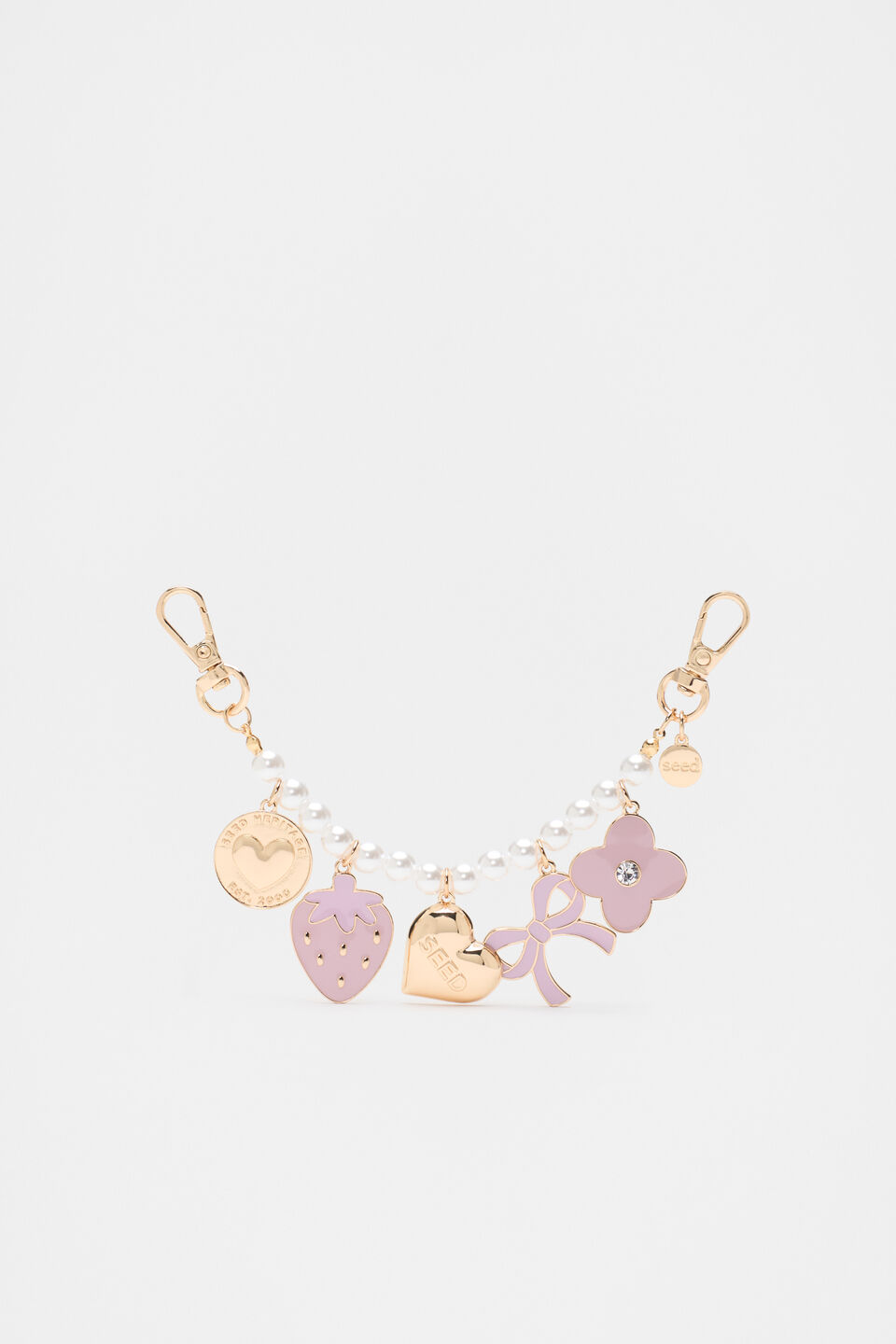 Strawberry Jumble Chain Bag Charm  Multi