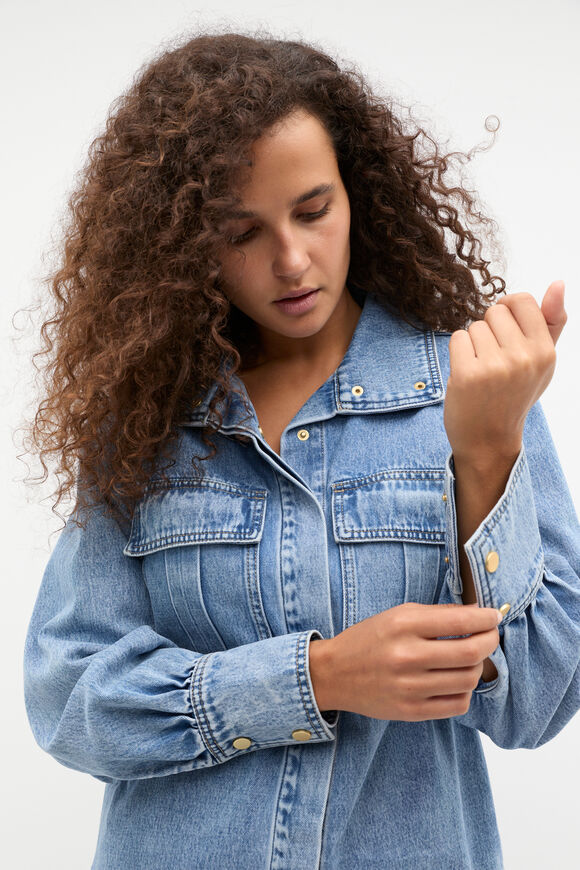 Denim Utility Shirt  Mist Blue Wash  hi-res