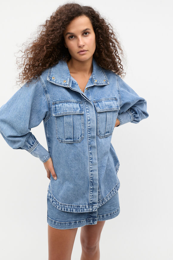 Denim Utility Shirt  Mist Blue Wash  hi-res