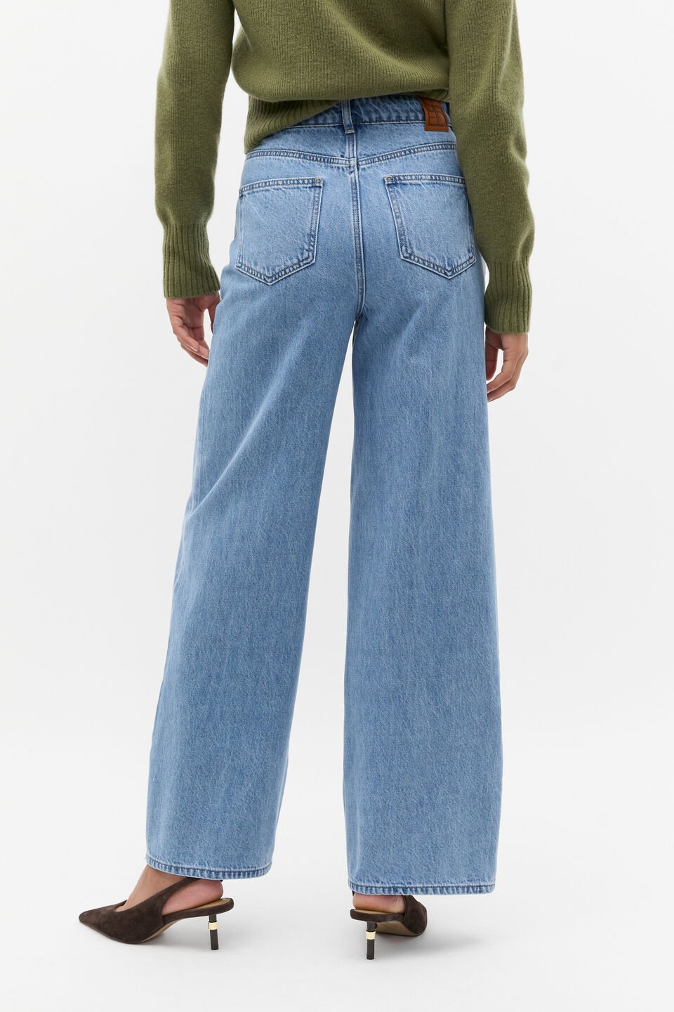 70s Wide Leg Jean  Mist Blue Wash
