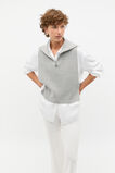 Rib Knit Collar Bib  Silver Marle  hi-res