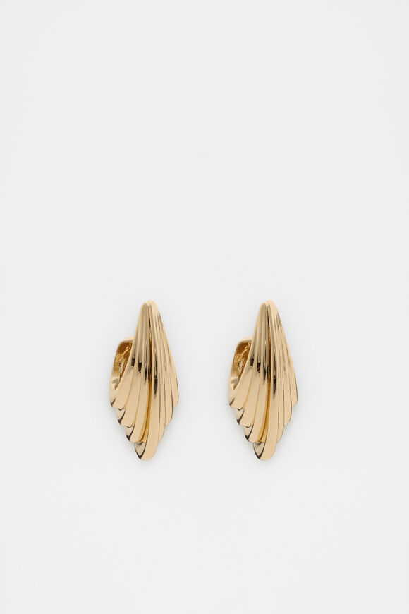 Vintage Layered Hoop  Gold  hi-res
