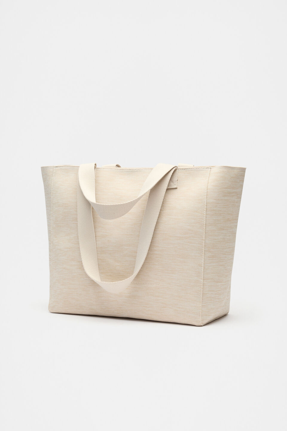 Knit Logo Tote  Oat