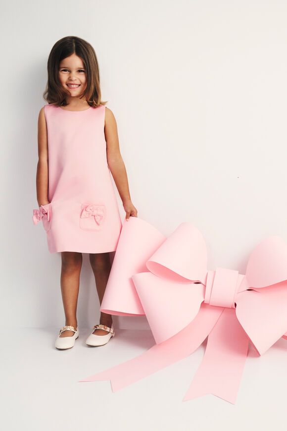 Bow Detail Dress  Baby Pink  hi-res