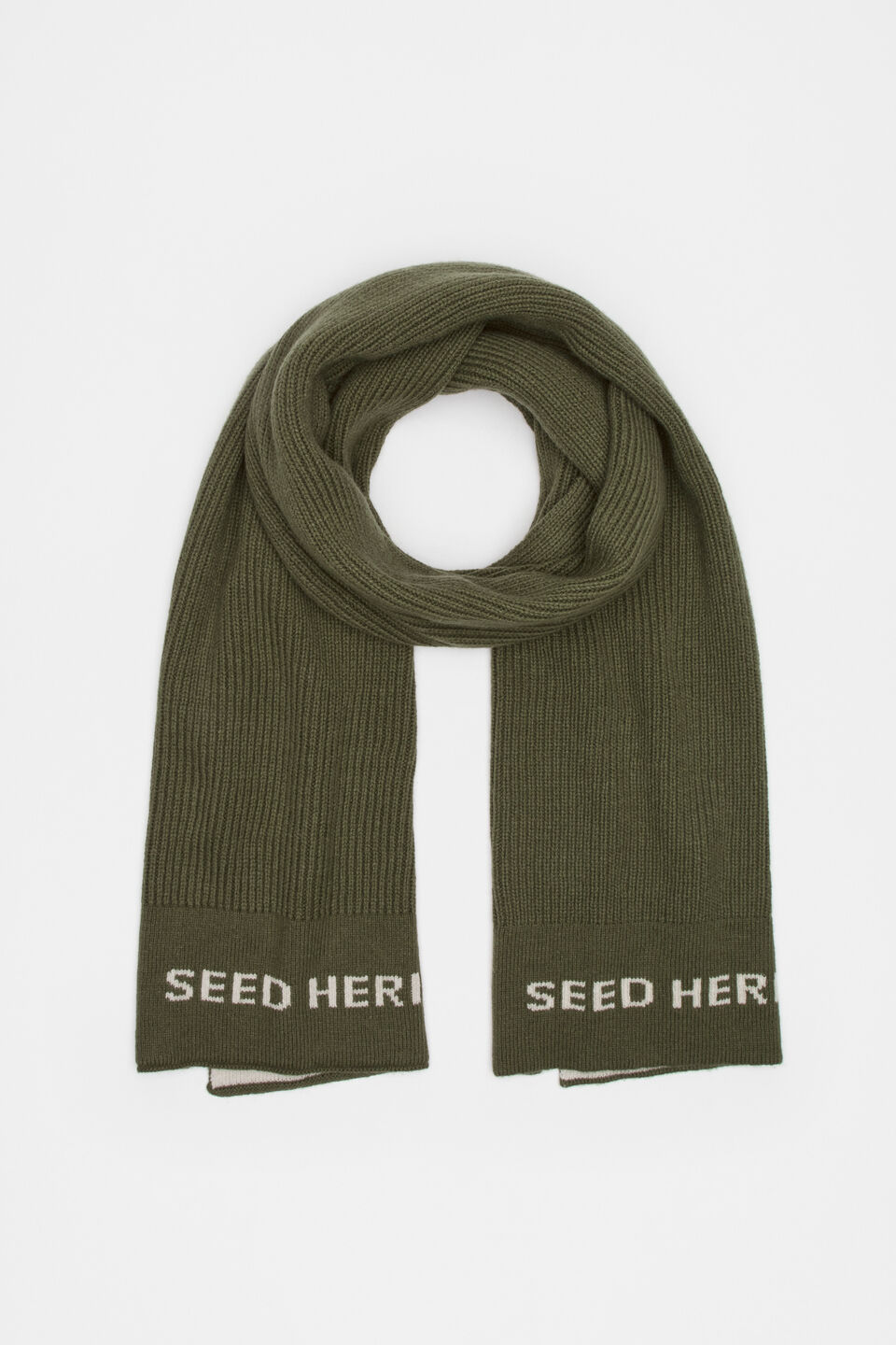 Rib Knit Logo Scarf  Rainforest
