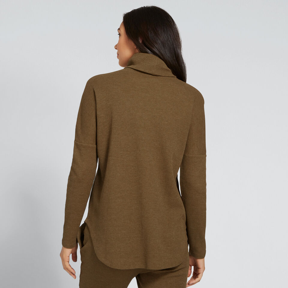 Roll Neck Waffle Top  