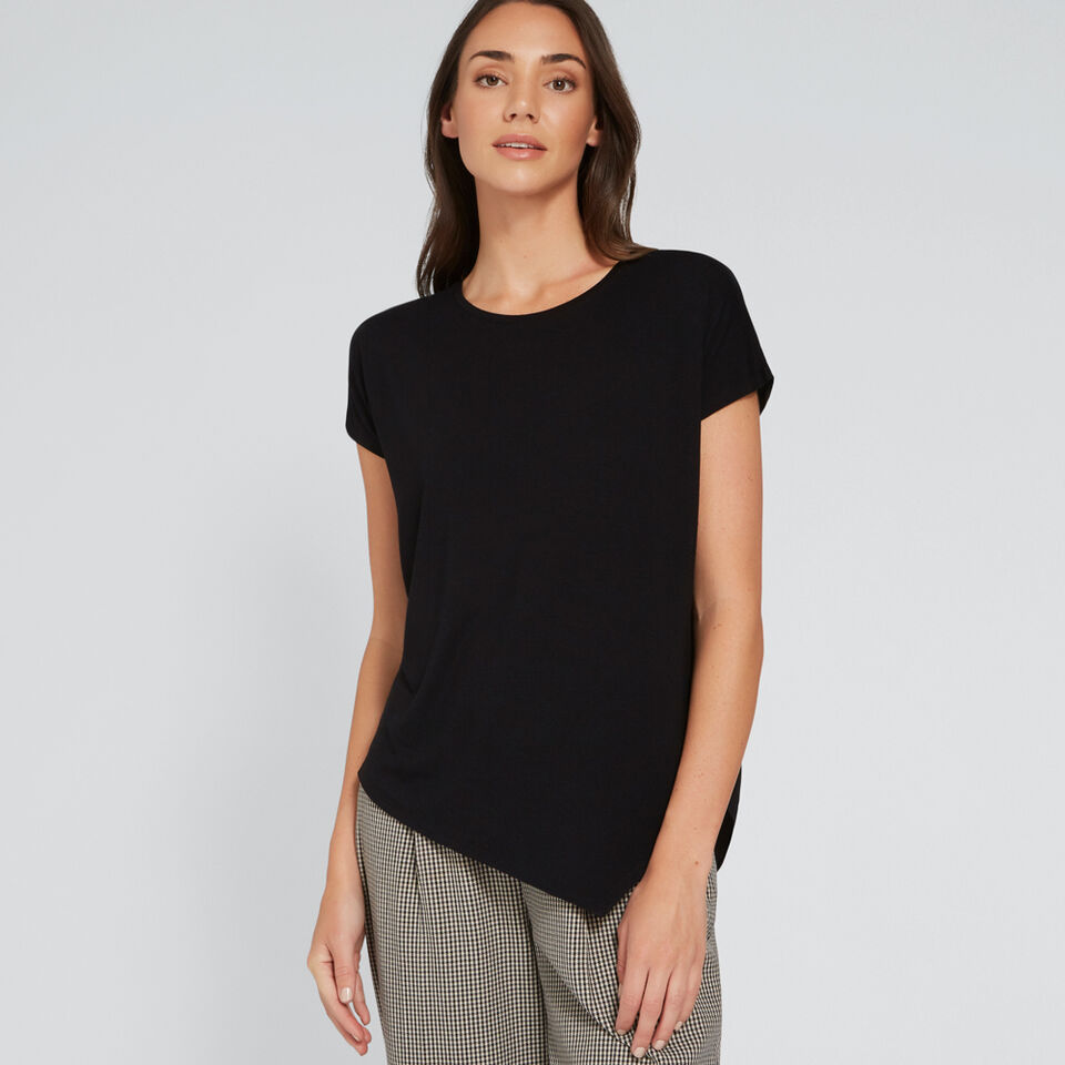 Asymmetric Woven Back Top  