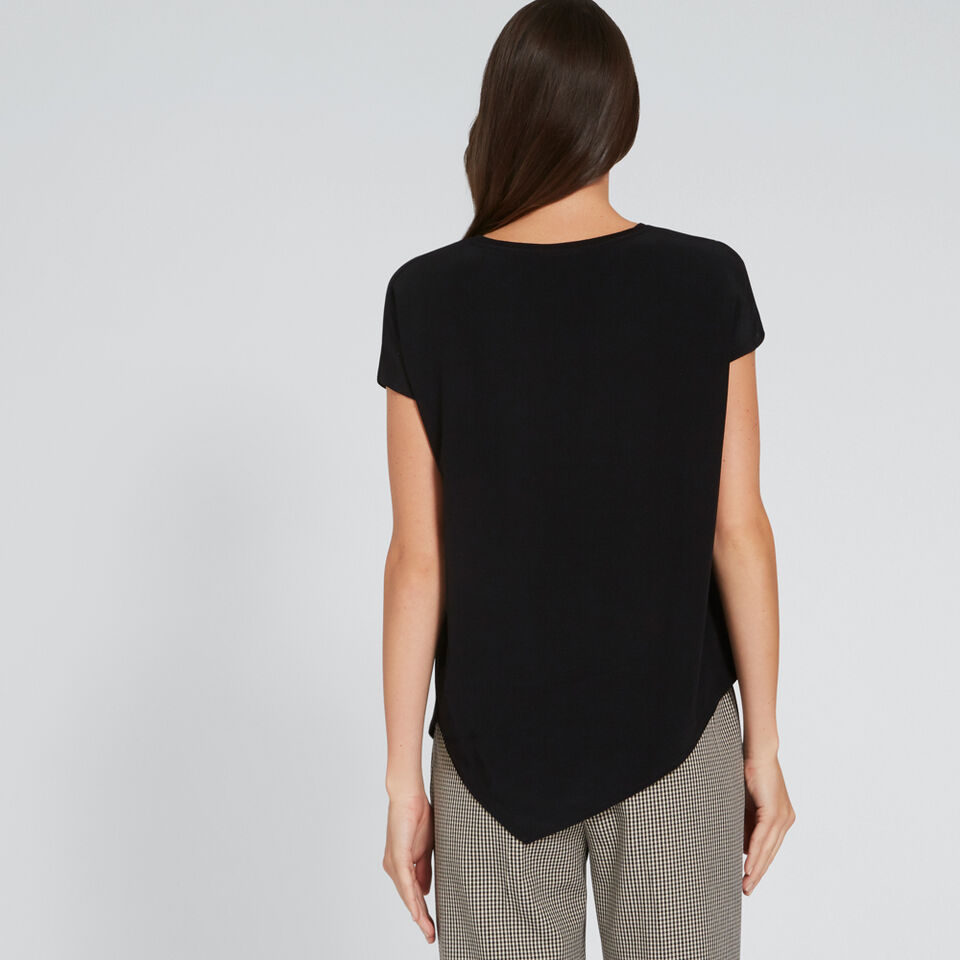 Asymmetric Woven Back Top  