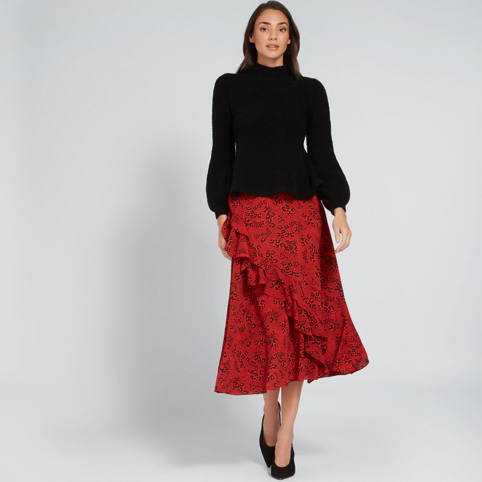 Mock Neck Boucle Knit  