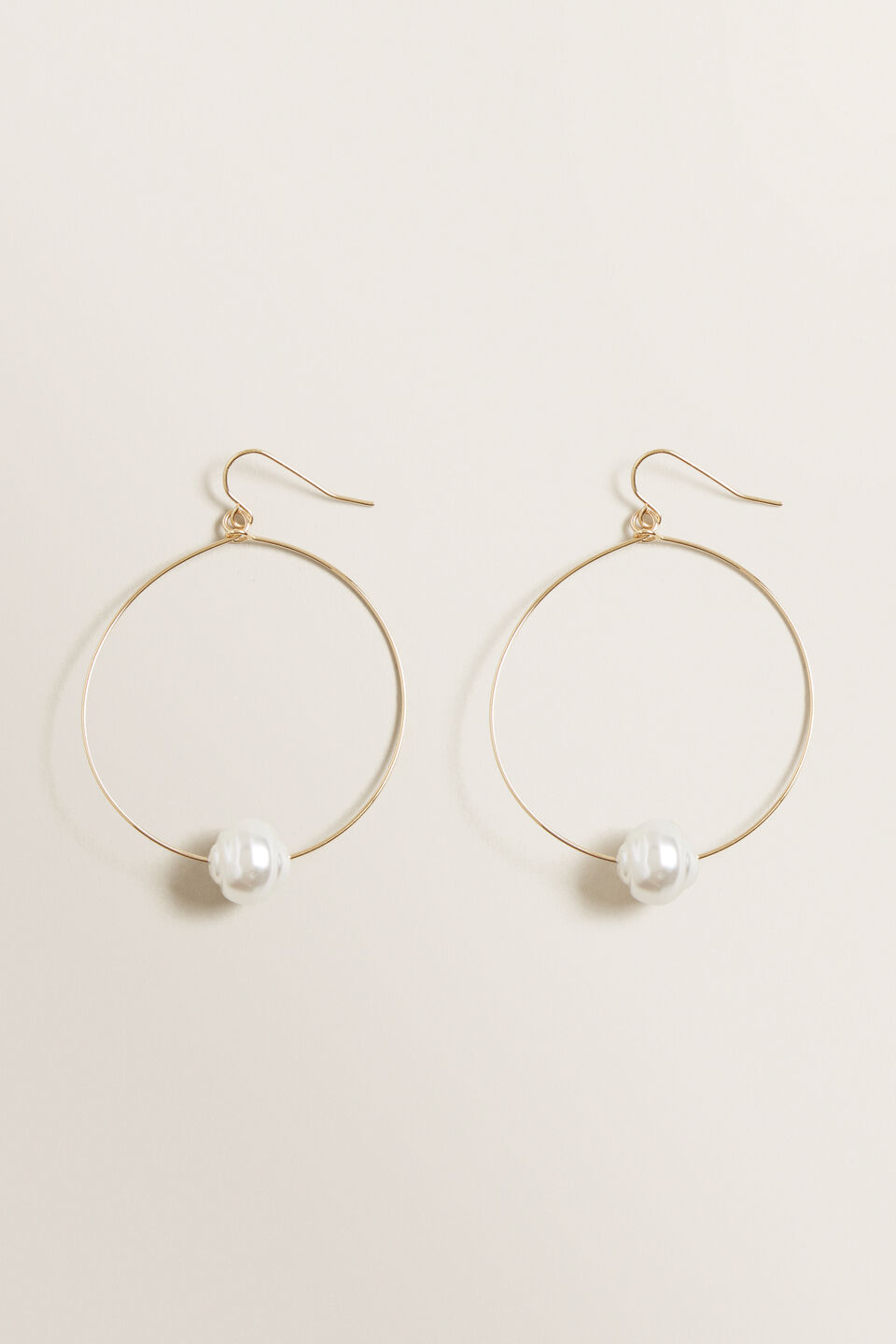 Simple Pearl Hoops  9