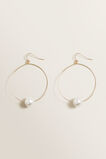 Simple Pearl Hoops  9  hi-res