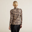 Mesh Zebra Print Top    hi-res