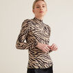 Mesh Zebra Print Top    hi-res