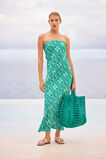 Linen Strapless Maxi Dress  Jade Green Retro  hi-res