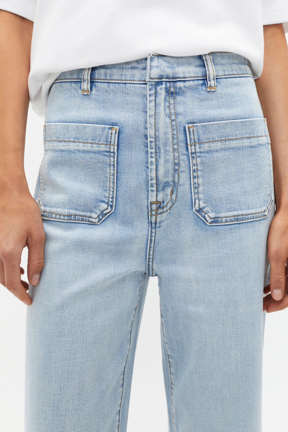 Core Wide Leg Pocket Jean  Pacific Wash