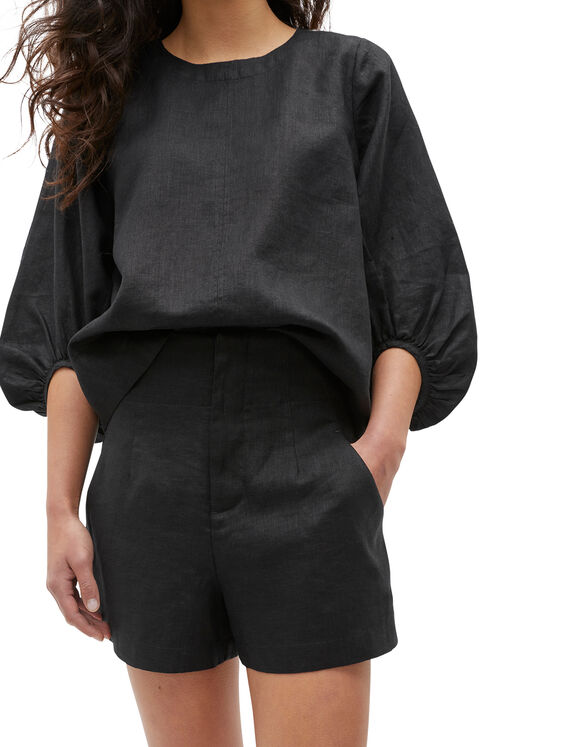 Core Linen Waisted Short  Black  hi-res