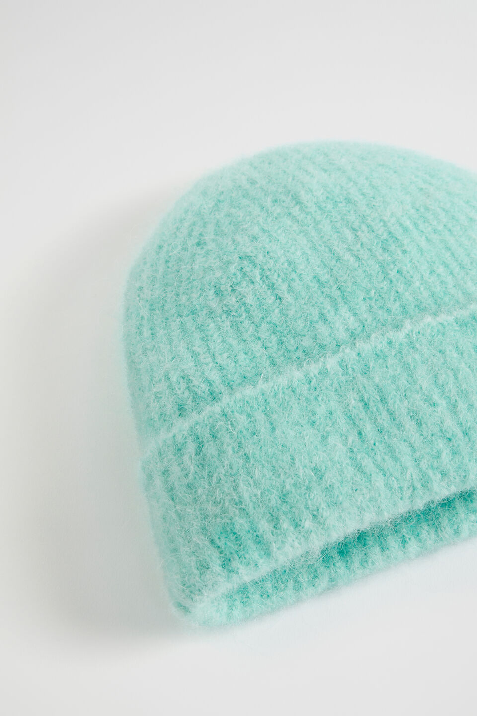 Fluffy Knit Beanie  Opal