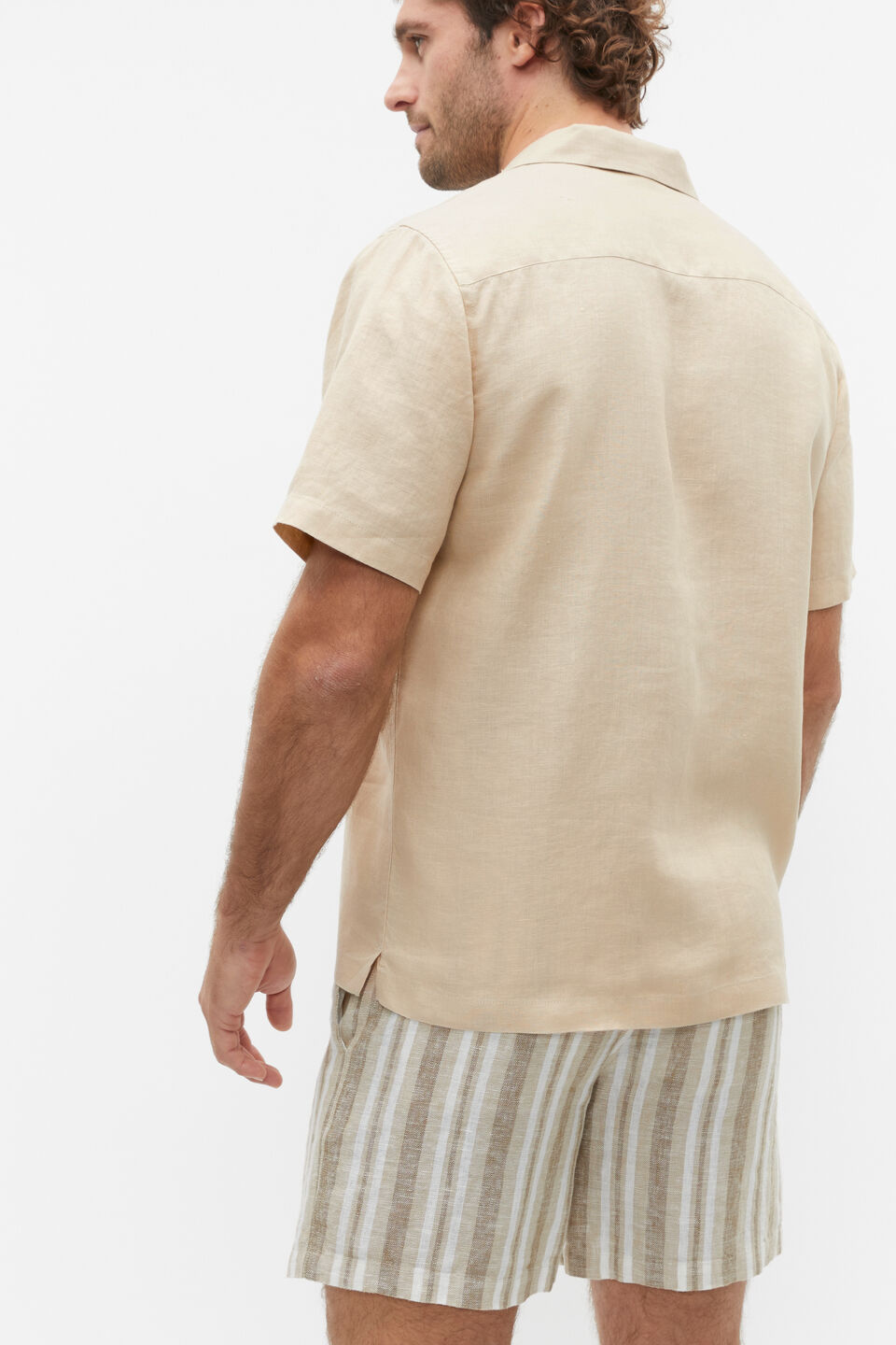 Linen Utility Shirt  Sandshell