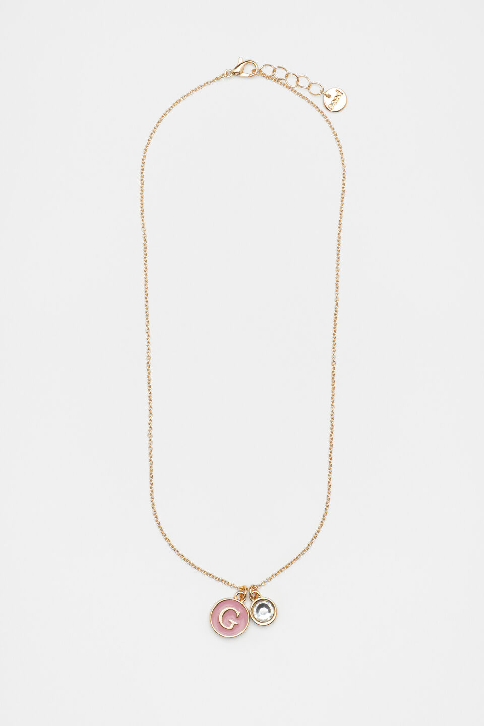 Initial Enamel Necklace  G