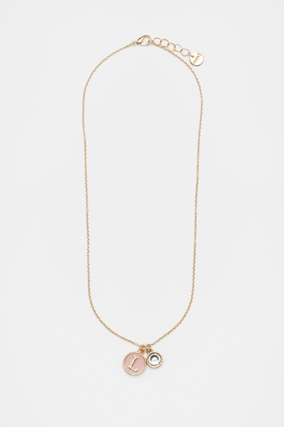 Initial Enamel Necklace  L